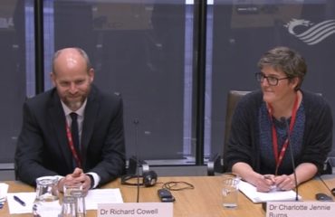 Richard Cowell and Charlotte Burns giving evidence