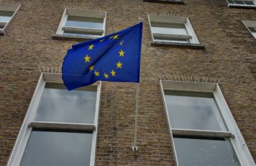 European flag flying in front of an embassy in Dublin (c) Viviane Gravey