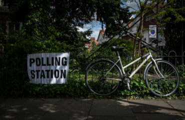 Bike by polling station